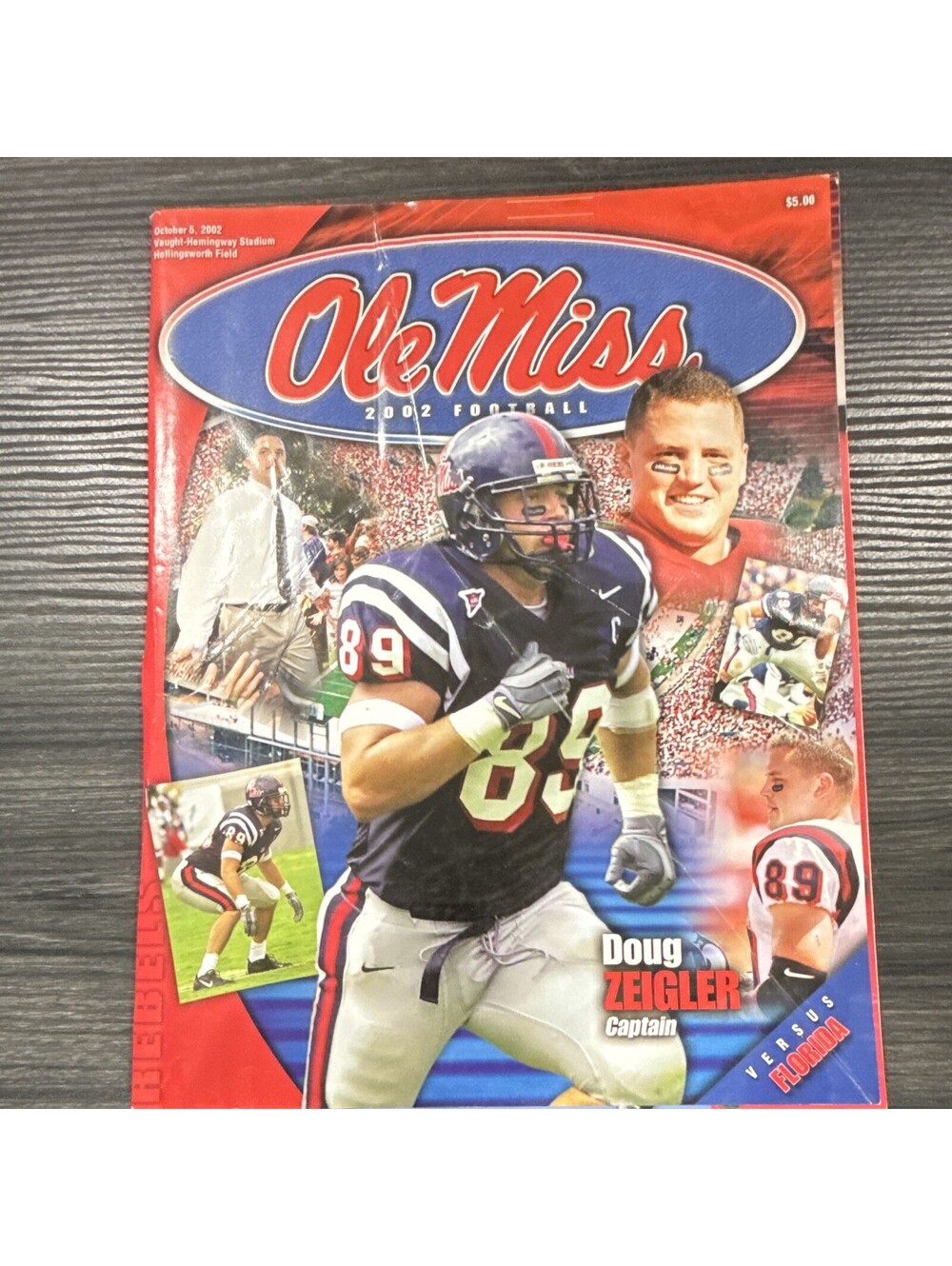Ole Miss Rebels vs Florida Football Program Oct 5, 2002 Original P20